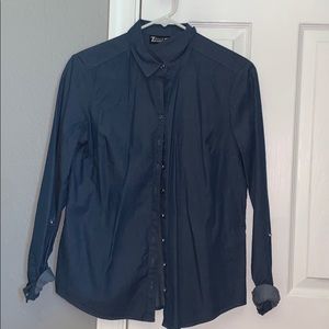 Jean button up shirt